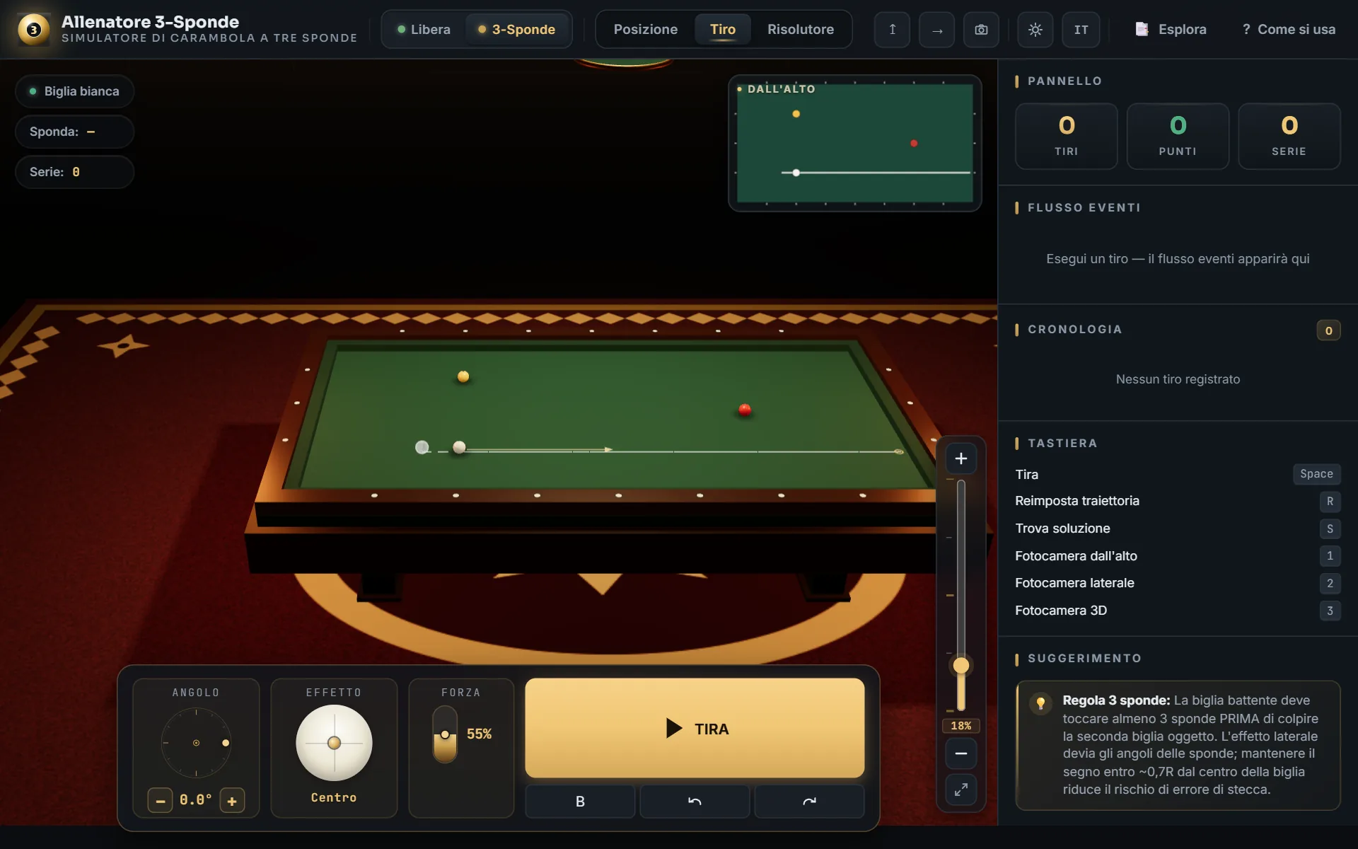 Nessuna installazione — funziona nel browser — 3ball.app