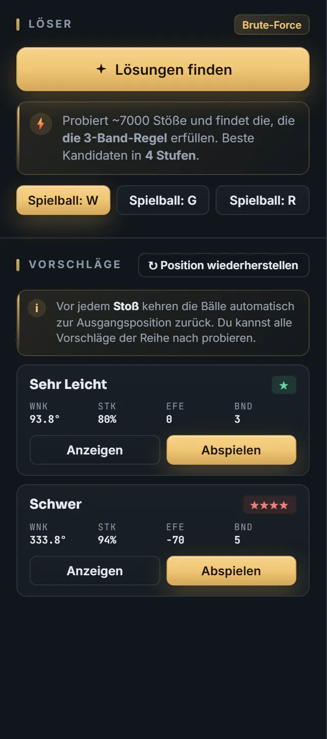 Rechnerischer Solver — 3ball.app