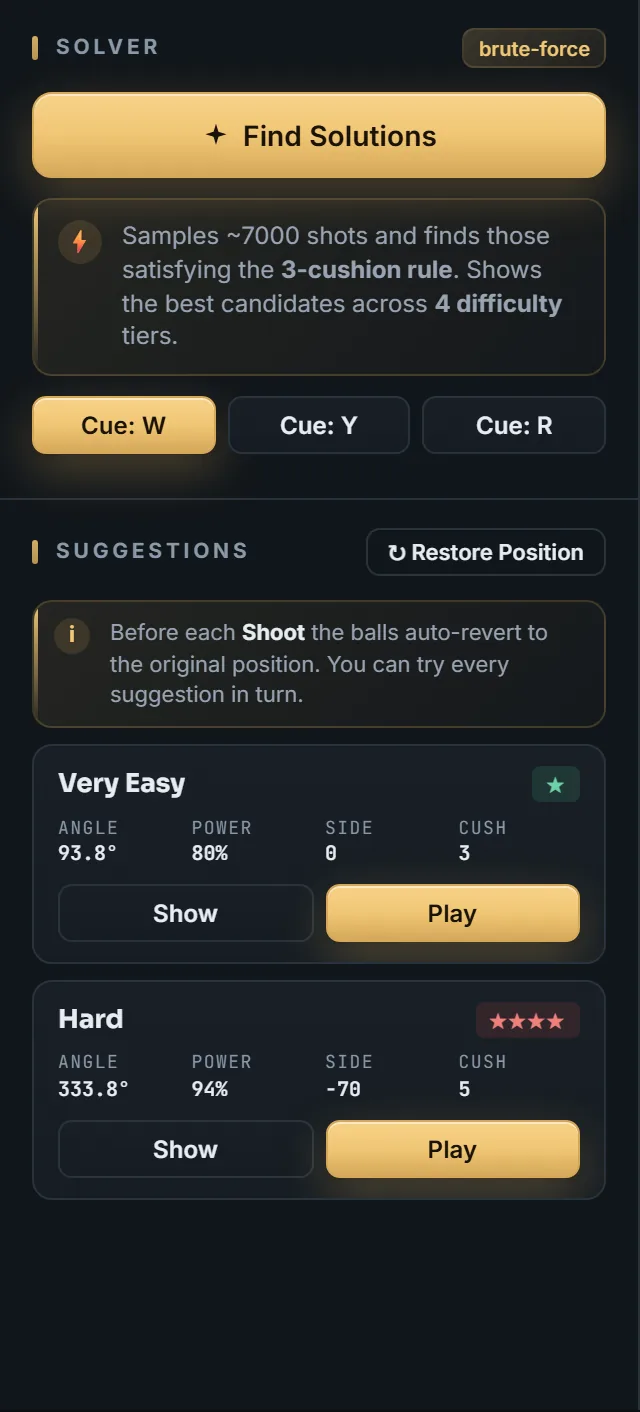 Computational solver — 3ball.app