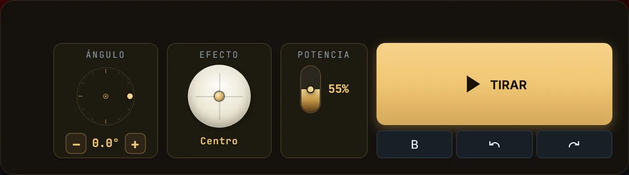 Controles de tiro — 3ball.app