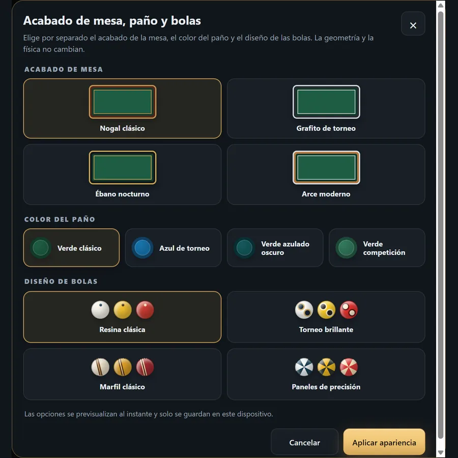 Personal y compartible — 3ball.app