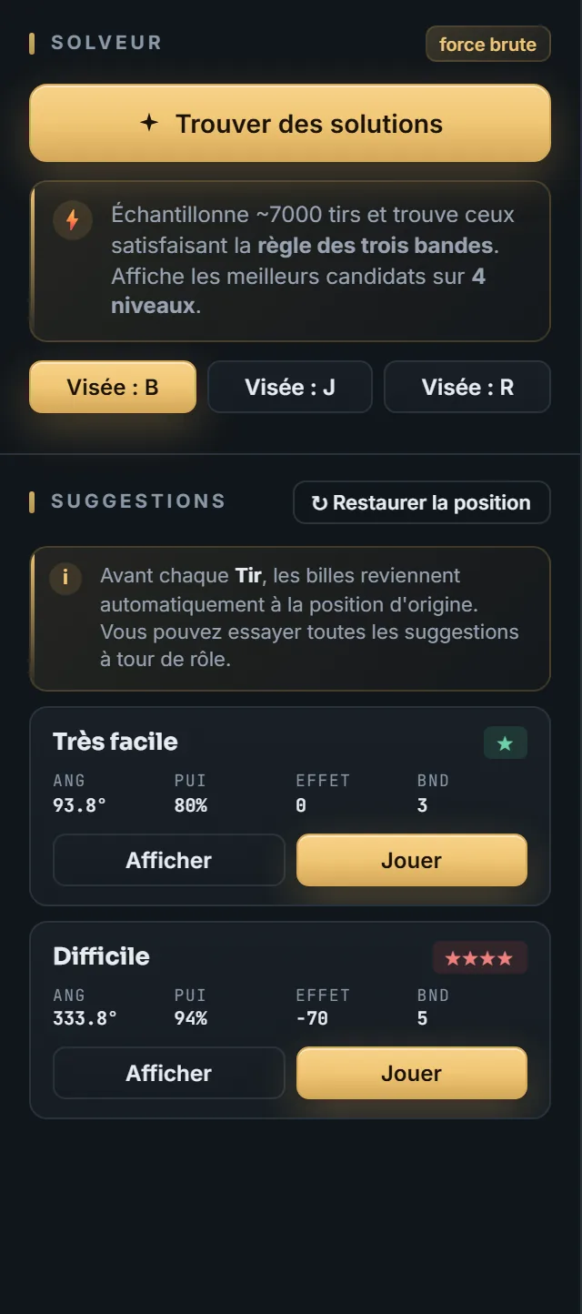 Solveur algorithmique — 3ball.app