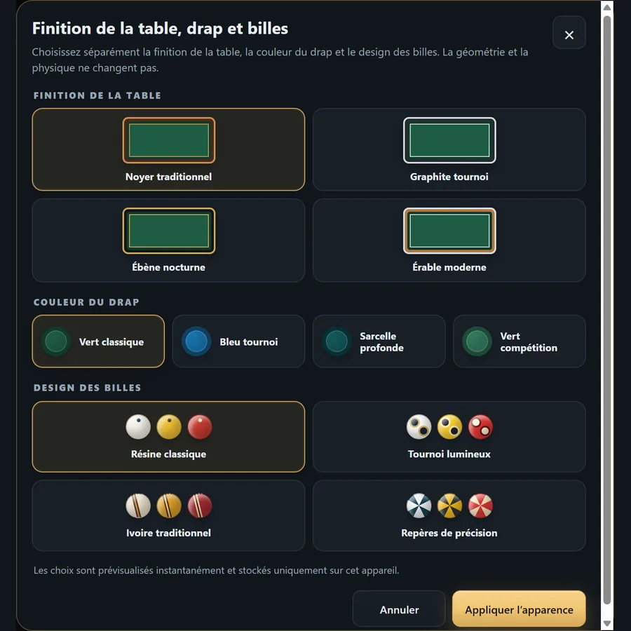 Personnel et partageable — 3ball.app